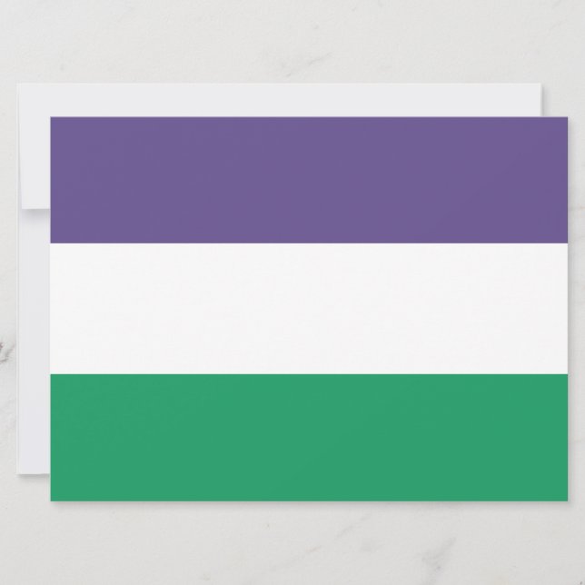 Suffragette Flag Karte (Vorderseite)