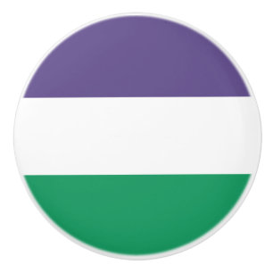 Suffragette Flag Keramikknauf
