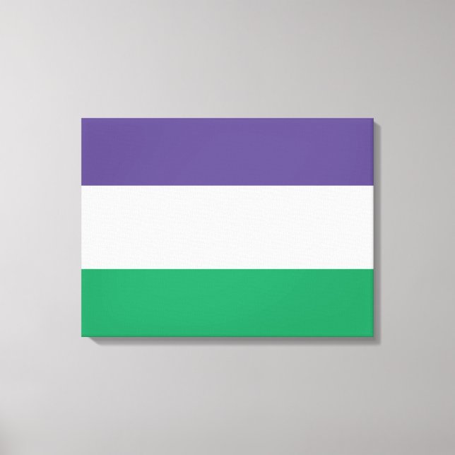 Suffragette Flag Leinwanddruck (Vorderseite)