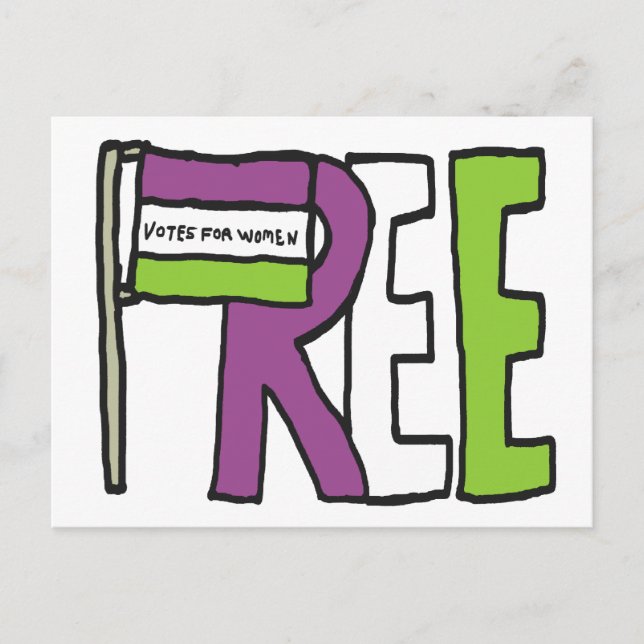Suffragette Flag Postkarte (Vorderseite)