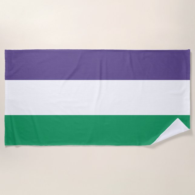 Suffragette Flag Strandtuch (Vorderseite)