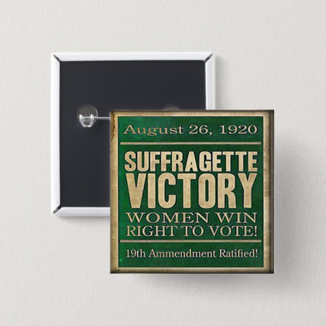 Suffragette-historisches Button-Recht zu wählen Button (Vorne & Hinten)