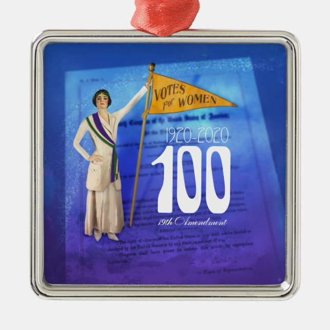 Suffragette Ornament Aus Metall (Vorne)