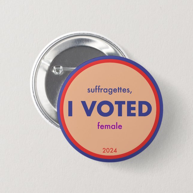 Suffragettes I Voting Button (Vorne & Hinten)