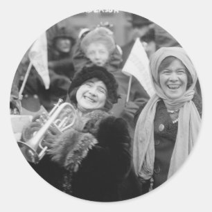 Suffragisten Rose Sanderman und Elizabeth Freeman Runder Aufkleber