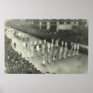 Suffragists, die in New York City marschieren Poster