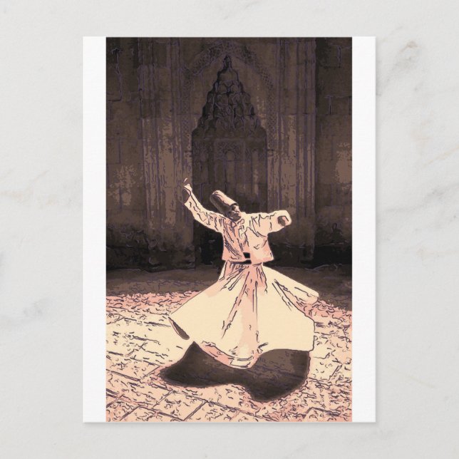 sufi Meister in der Trance Postkarte (Vorderseite)