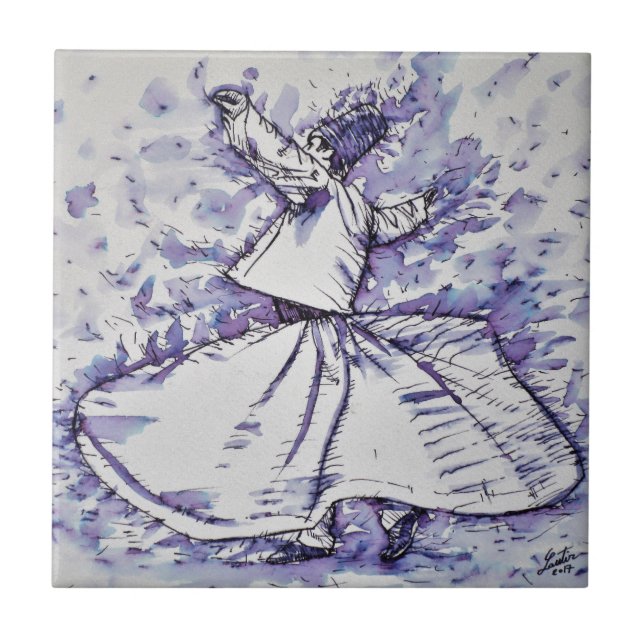sufi whirling - 19.NOVEMBER 2017 Fliese (Vorderseite)