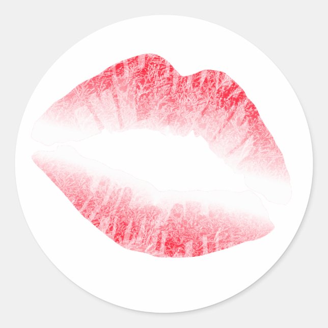 Sugah Lippen Runder Aufkleber (Vorderseite)