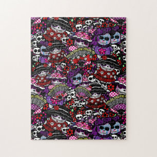 Sugar Art Skulls Day of the Dead Doodles Pattern