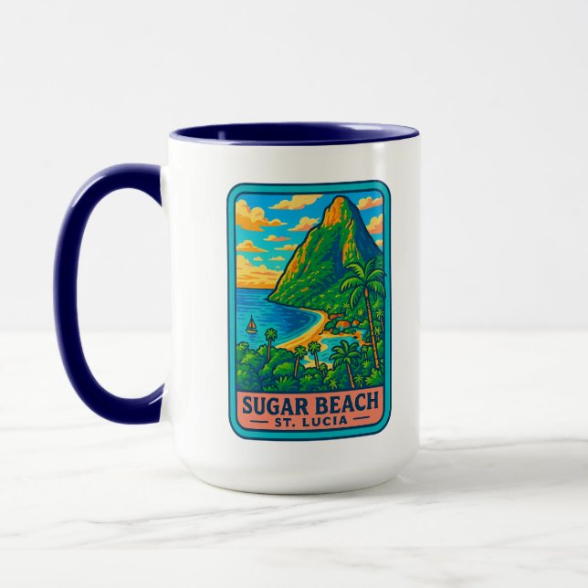 Sugar Beach St Lucia Kaffee Tasse (Links)