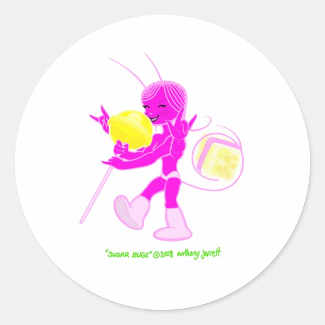 Sugar Bug 2 kein Logo-Aufkleber Runder Aufkleber (Vorderseite)
