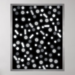 Sugar Coated Rain Schwarz-Weiß-Plakat Poster