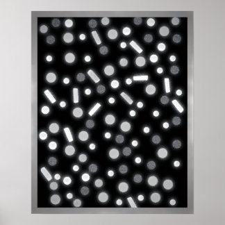 Sugar Coated Rain Schwarz-Weiß-Plakat Poster