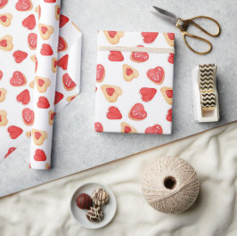 Sugar Cookie Heart Valentine Geschenkpapier