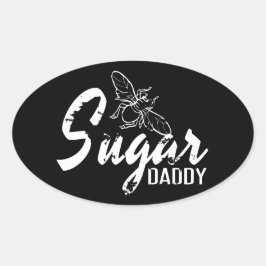 Sugar Daddy Ovaler Aufkleber