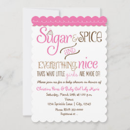 Sugar & Gewürztypografie Kinderdusche Einladung