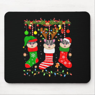 Sugar Gleiter in Weihnachtssocken Lichter Zucker g Mousepad