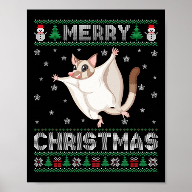Sugar Glider Animal Men Frauen Kinder hässliche We Poster (Vorne)