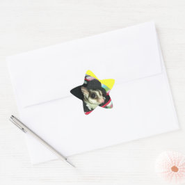 Sugar Glider mit einem Hut Stern-Aufkleber