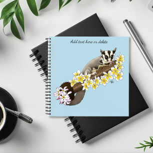 Sugar Glider Niedliche Blume Notizbuch