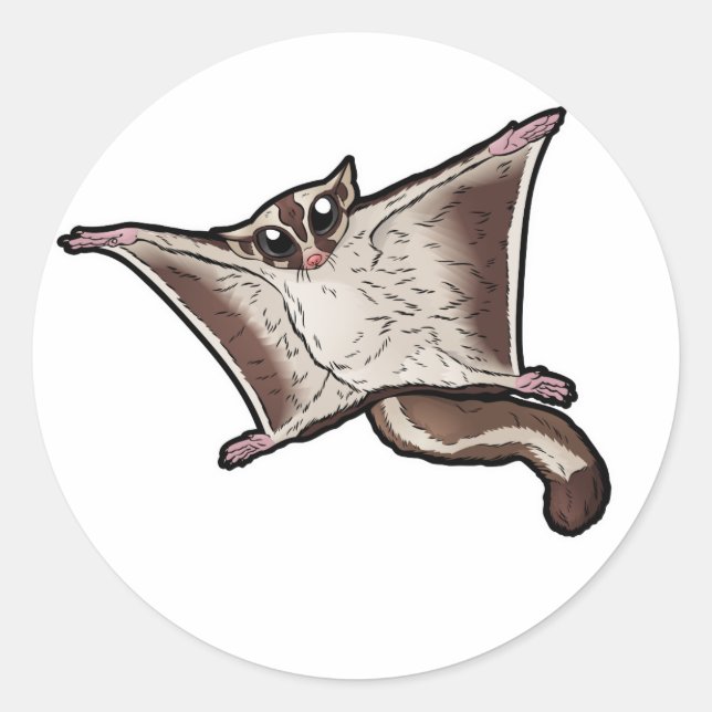Sugar Glider Runder Aufkleber (Vorderseite)