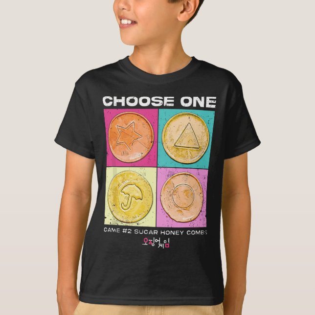 Sugar Honey Comb Cookie Game Squares T-Shirt (Vorderseite)