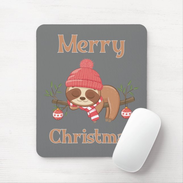Sugar Niedlich Sloth Christmas Mousepad (Mit Mouse)