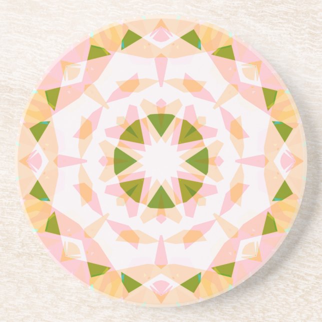 Sugar Pink Spring Green Star Dopamin Dekoration Ar Getränkeuntersetzer (Vorne)