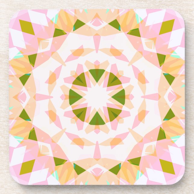 Sugar Pink Spring Green Star Dopamin Dekoration Ar Getränkeuntersetzer (Vorderseite)