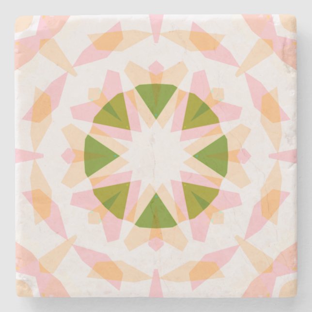 Sugar Pink Spring Green Star Dopamin Dekoration Ar Steinuntersetzer (Vorderseite)