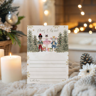 Sugar Plum Nutcracker Message Card Einladung