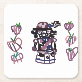 Sugar plum nutcracker rechteckiger pappuntersetzer