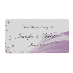 Sugar Plum Tree Snowflakes Mariage Étiquette d'eau