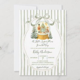 Sugar Plum Weihnachten Grün Winter Baby Shower Einladung