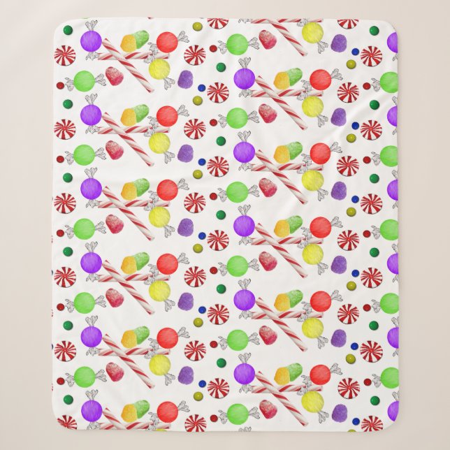 Sugar Plums Christmas Sherpa Blanket Sherpadecke (Vorderseite)