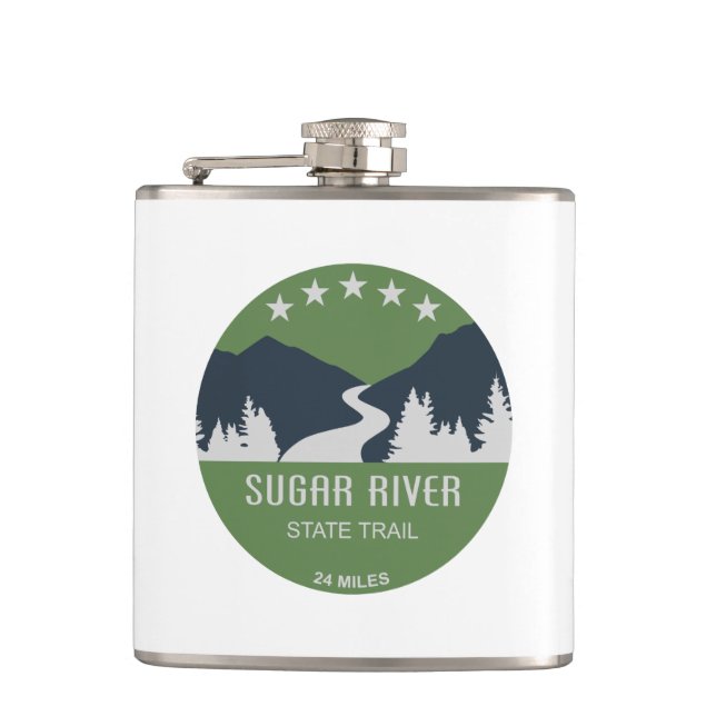 Sugar River Staat Trail Wisconsin Flachmann (Vorderseite)