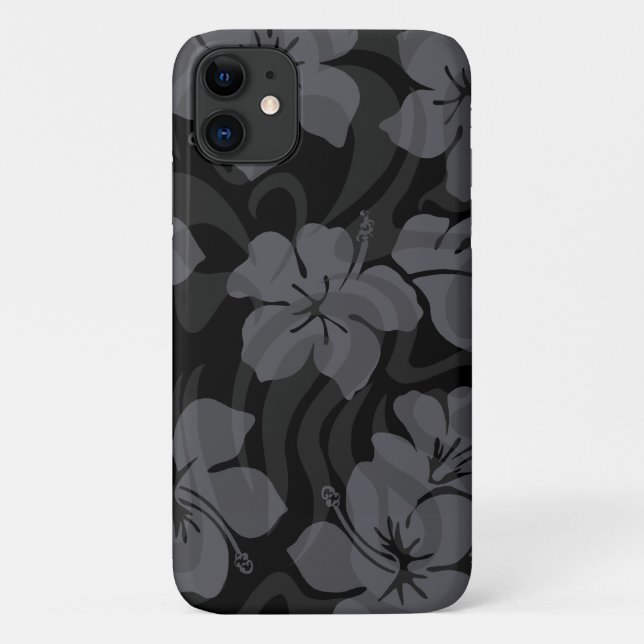 Sugar Shack Hawaiian Hibiskus Black Case-Mate iPhone Hülle (Rückseite)