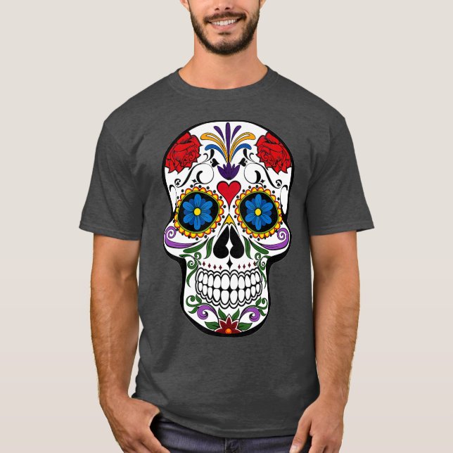 Sugar Skeleton Women Men Halloween-Geschenk T-Shirt (Vorderseite)