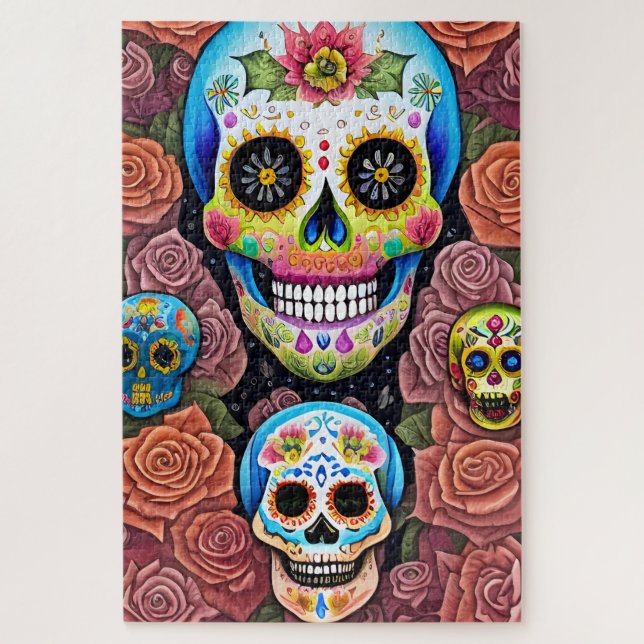 Sugar Skull Art - Celebrate Dia de los Muertos (Vertikal)