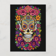 Sugar Skull Art - Colorful Dia de los Muertos