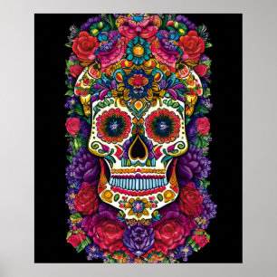 Sugar Skull Art - Eine bunte Hommage Poster