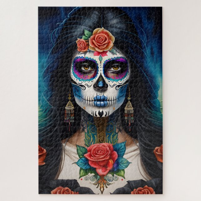 Sugar Skull Art - Embrace Dia de los Muertos (Vertikal)