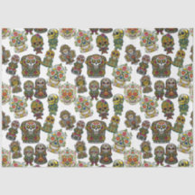 Sugar Skull Art - Festivals (weiß)