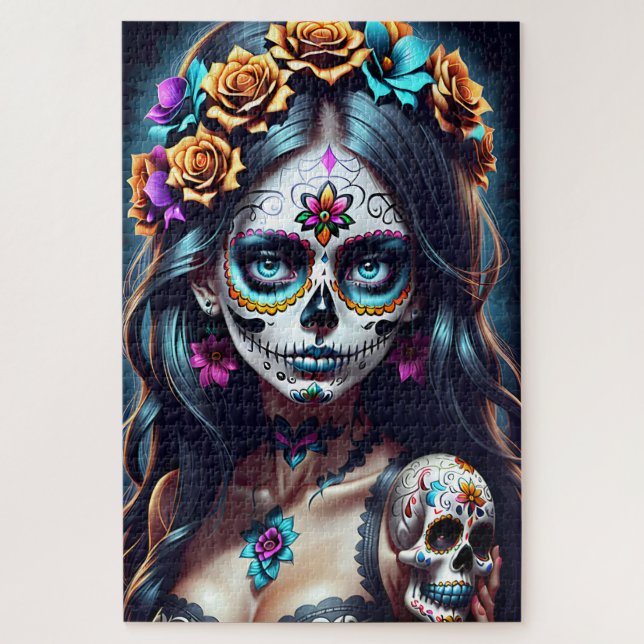 Sugar Skull Art - Fiesta of Colors (Vertikal)