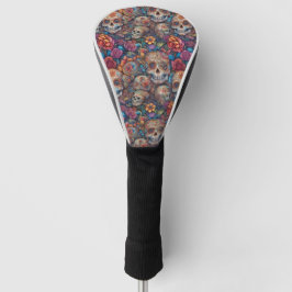 Sugar Skull Art - Intricate Day of the Dead Golf Headcover