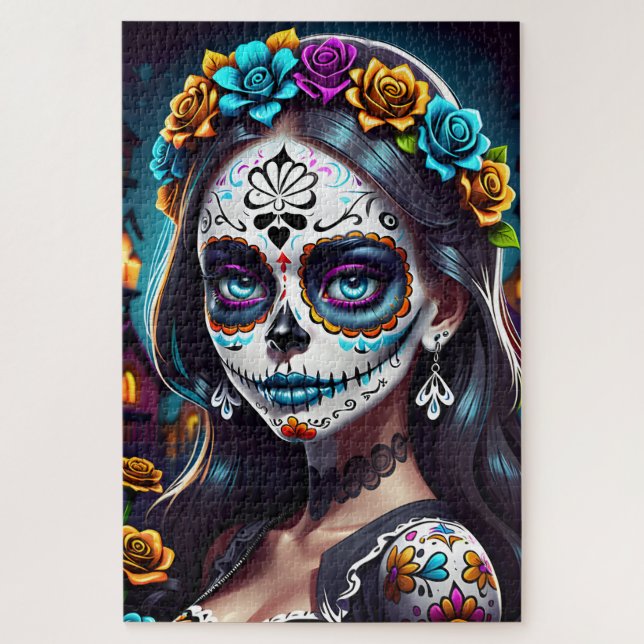 Sugar Skull Art - Kulturelle Schönheit (Vertikal)