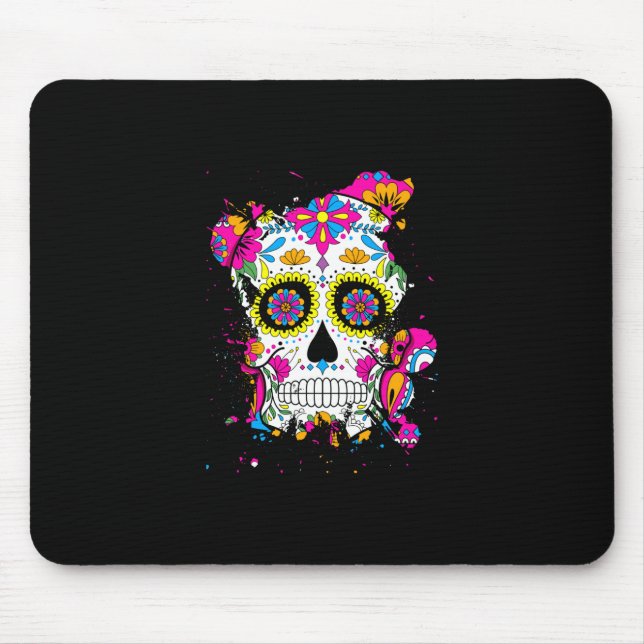 Sugar Skull Art Mousepad (Vorne)