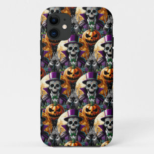 Sugar Skull Art - Pumpkins MitternachtsHalloween Case-Mate iPhone Hülle