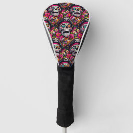 Sugar Skull Art - Swashbuckling Pirate Skull Golf Headcover